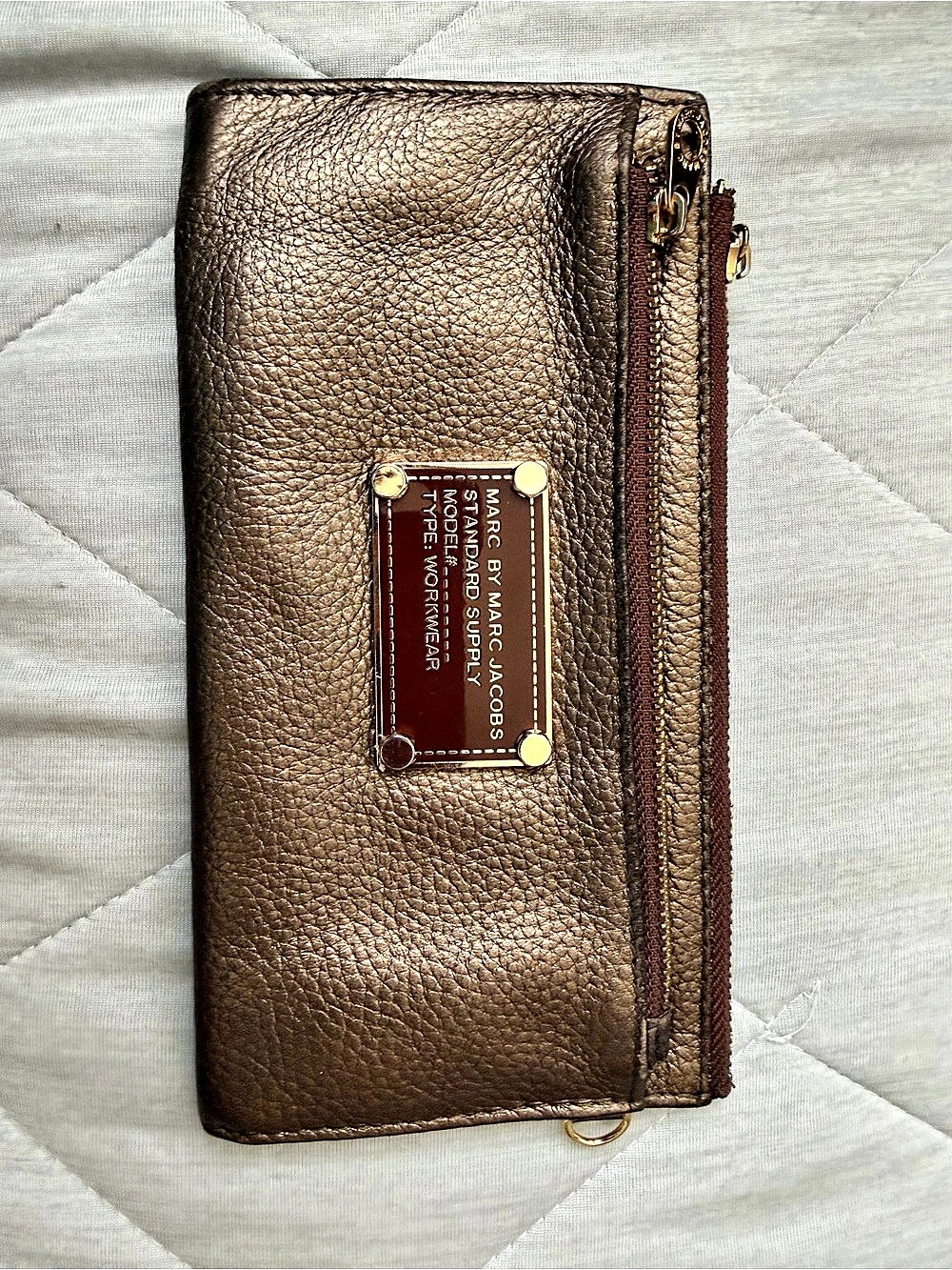 Marc by Marc Jacobs Standard Supply Workwear Zip Wallet Brown